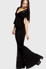 Thistina Embroidered Flares Killstar / Womens