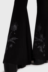 Thistina Embroidered Flares Killstar / Womens