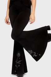 Thistina Embroidered Flares Killstar / Womens