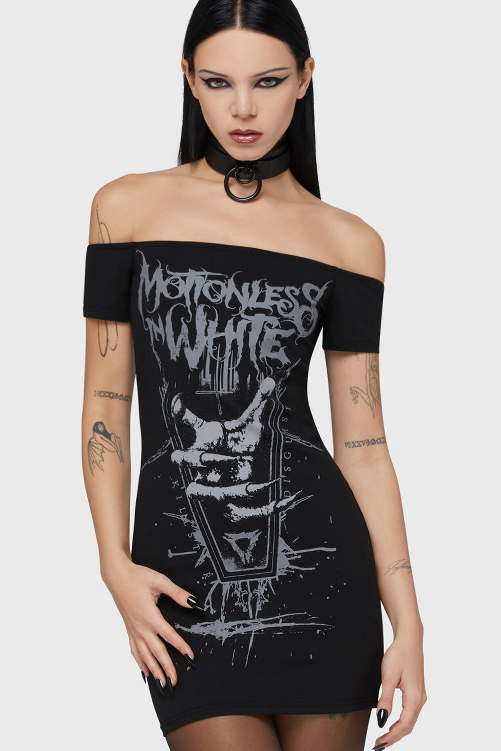 Up From Hell Bardot Dress Killstar / Womens