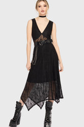 Vesper Wraith Midi Dress Killstar / Womens