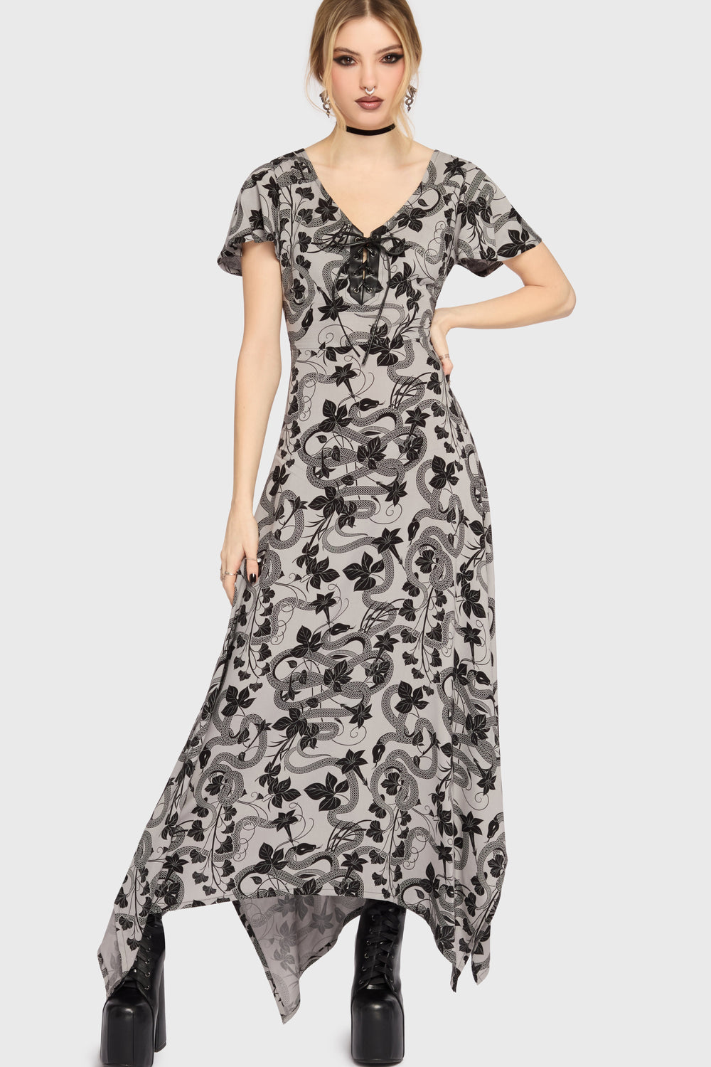 Venomous Rose Maxi Dress Killstar / Womens