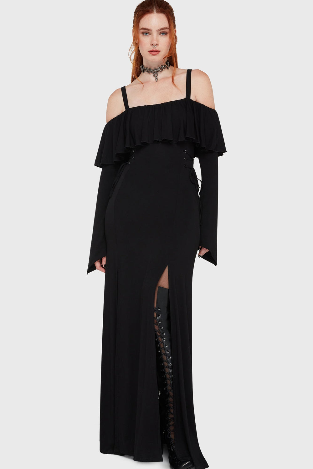 Ghostly Garden Maxi Dress Killstar / Womens