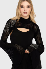 Gaia Adorned Knit Bolero Killstar / Womens