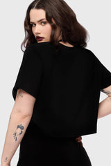 Gaia Adorned Embroidered T Shirt Killstar / Womens