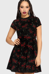 Poisoned Rose Mini Dress Killstar / Womens