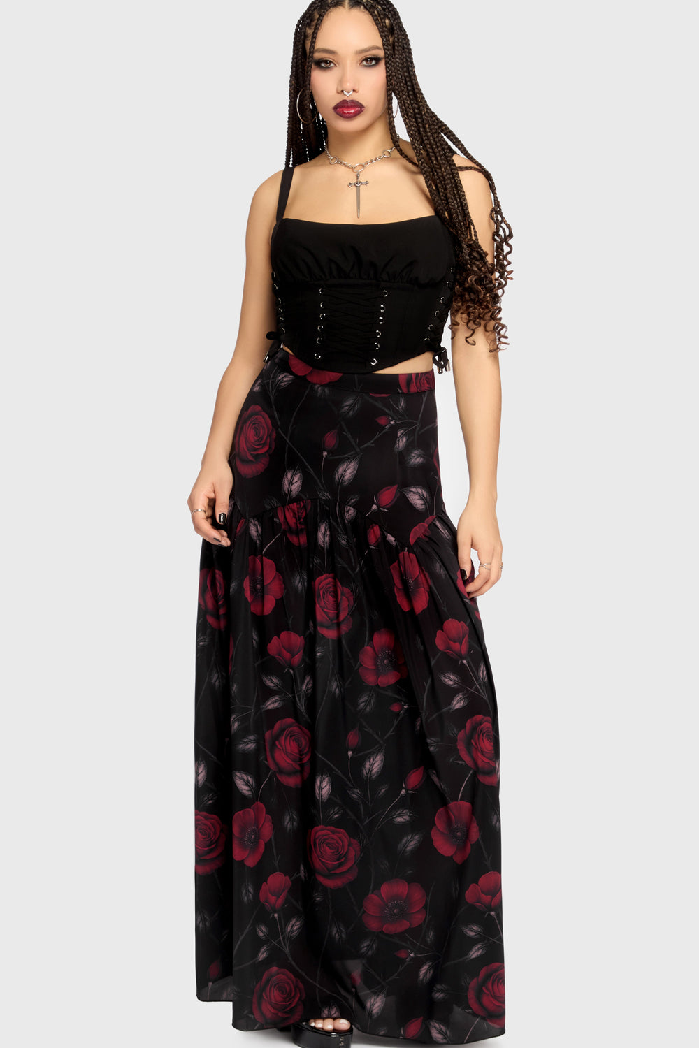 Fawnelle Dropped Waist Skirt Killstar / Womens