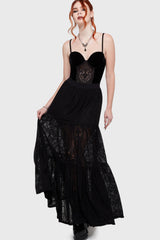 Kiss Of Night Maxi Skirt Killstar / Womens