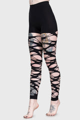 Carved Up Slashed Tights Killstar / Womens