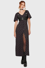 Boneyard Club Short Sleeve Maxi Dress Killstar / Womens
