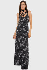 Spidrasica's Web Maxi Dress Killstar / Womens