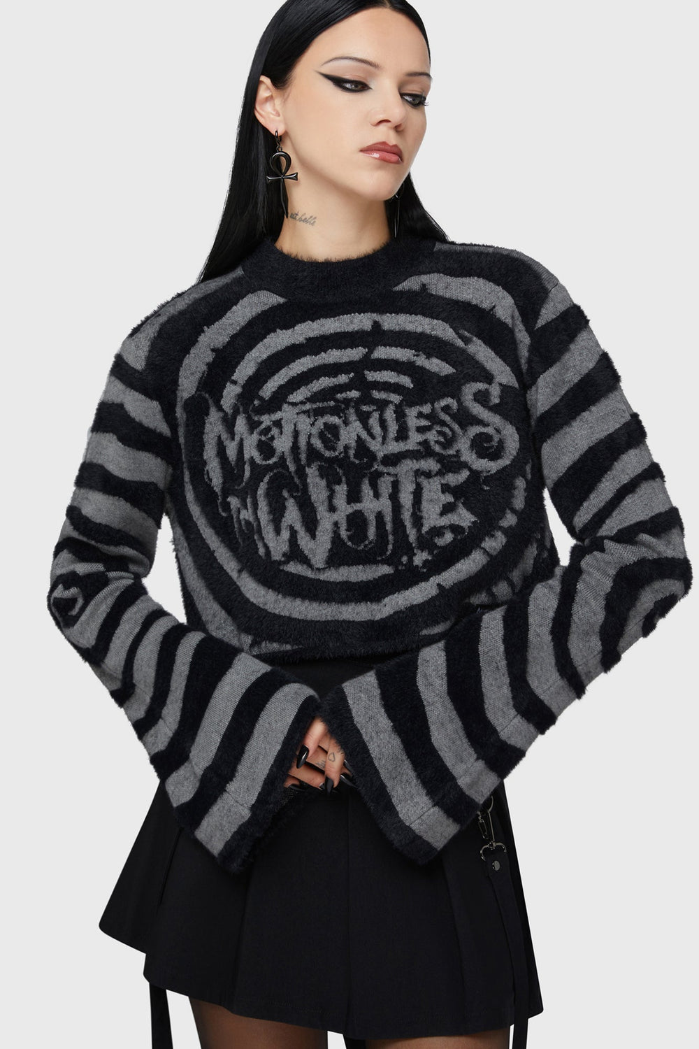 Voices Spiral Crop Sweater Killstar / Womens