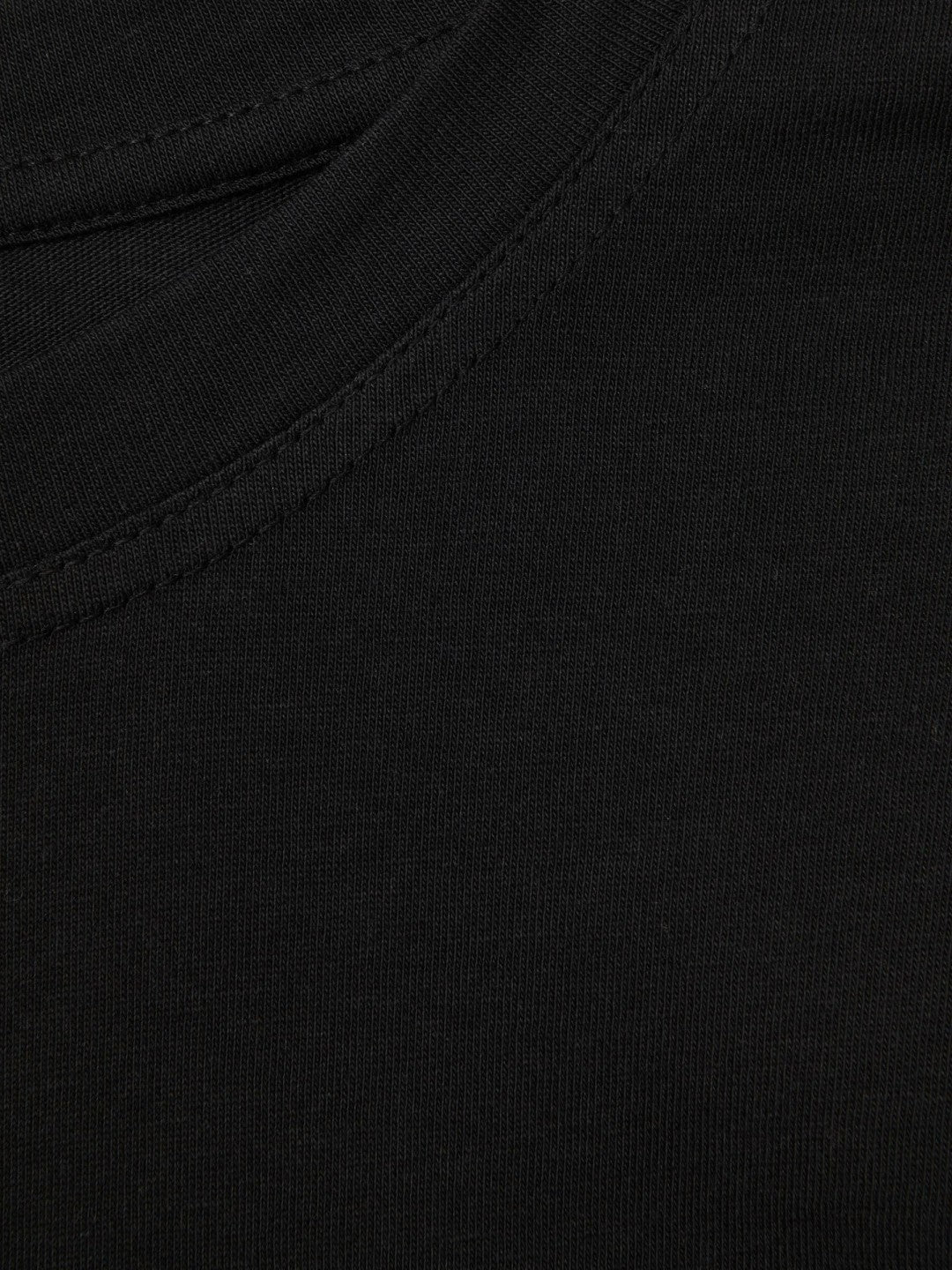 Reiss Cotton Capped Sleeve T-Shirt in Black