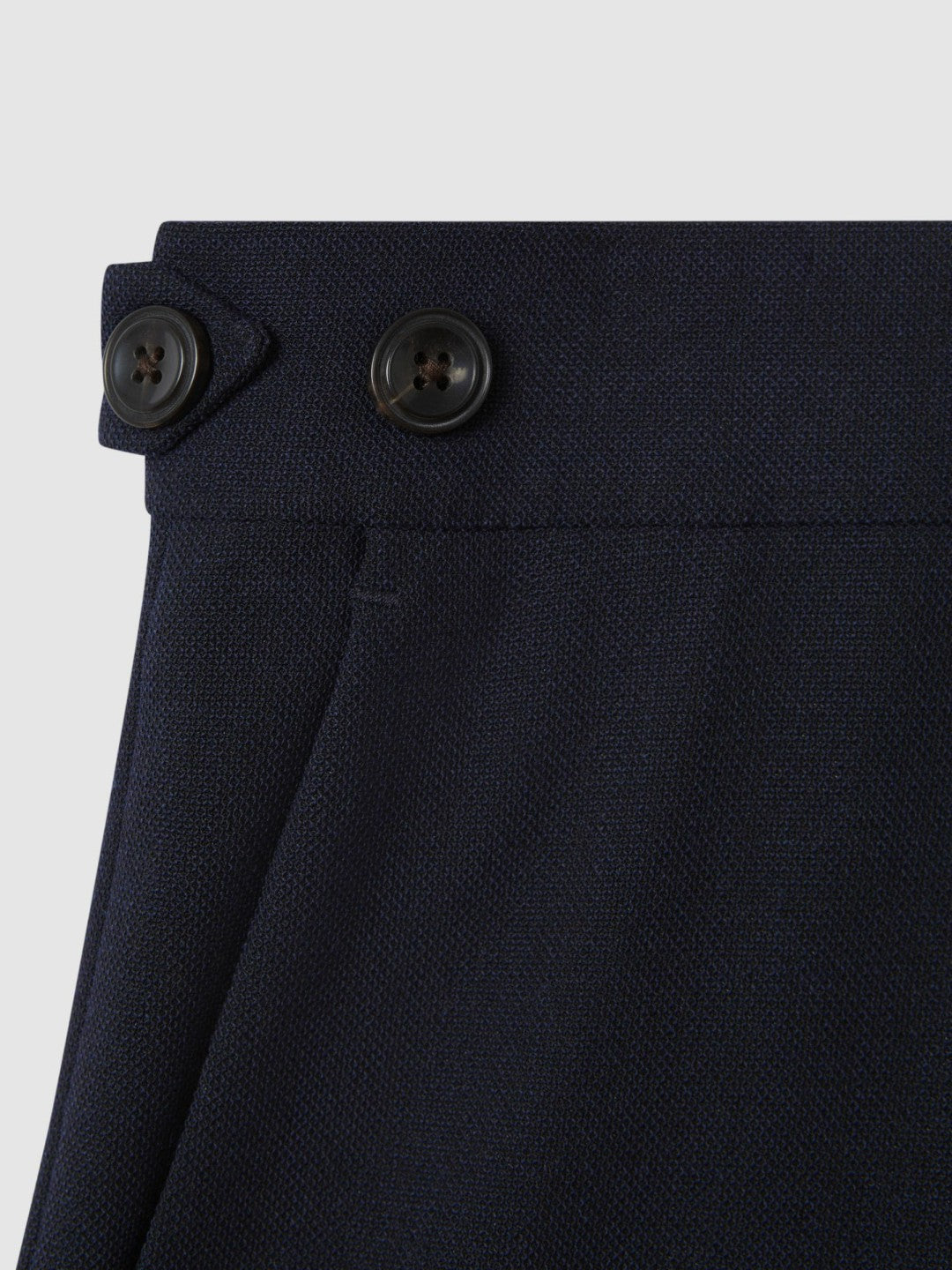 Reiss Slim Fit Side Adjuster Trousers in Navy