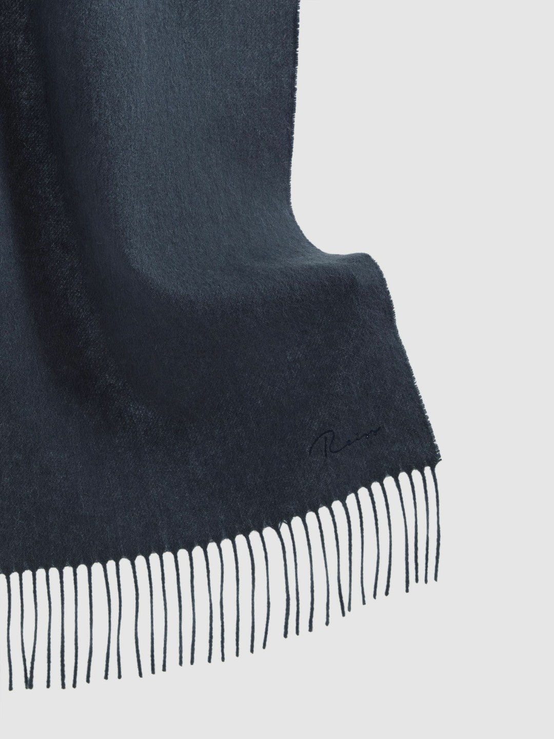 Reiss Wool and Cashmere Scarf in Airforce Blue