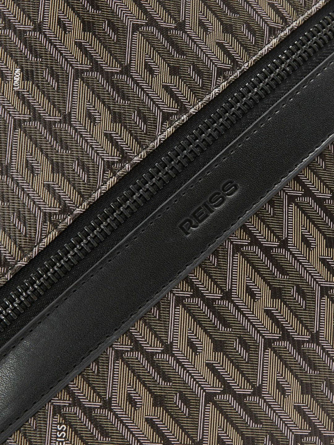 Reiss Monogram-Print Coated-Canvas Backpack in Grey Multi
