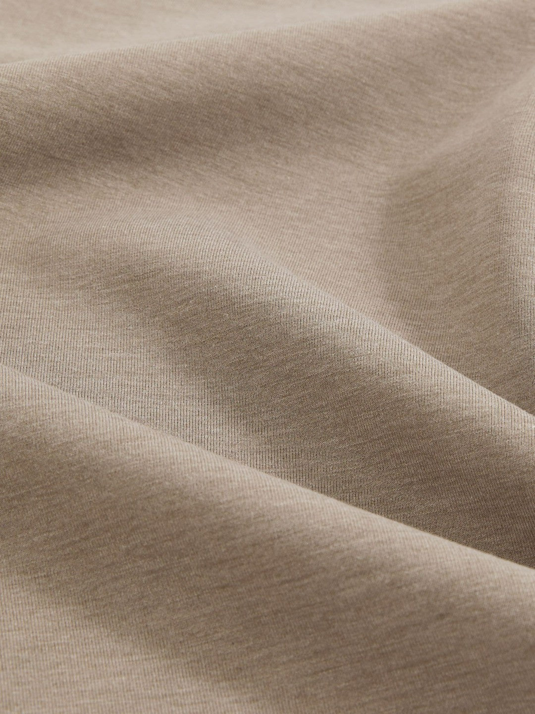 Reiss Interlock Jersey Crew Neck T-Shirt in Taupe Brown