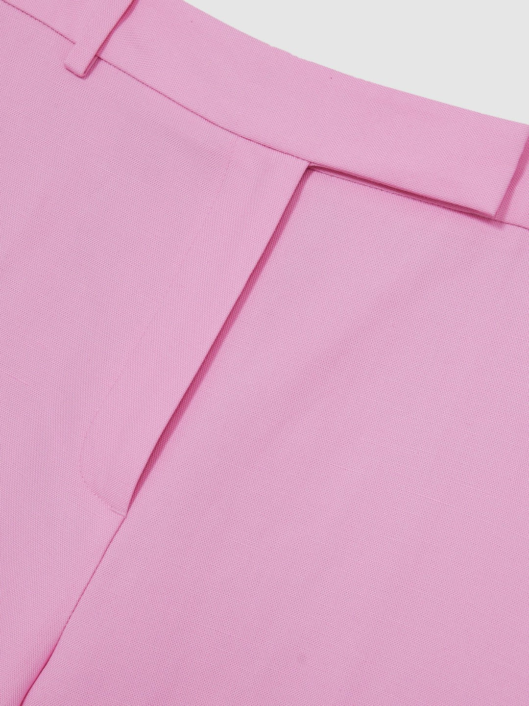 Reiss Wide-Leg Trousers With Linen in Pink