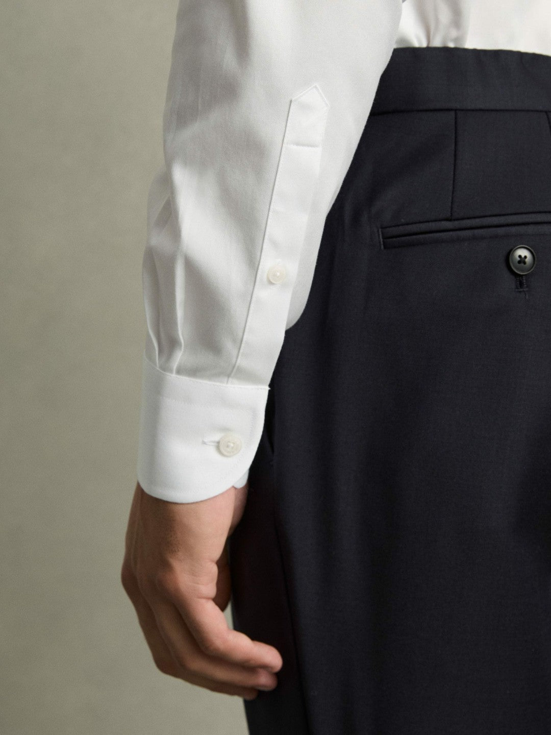 Reiss Regular-Fit Cotton Pin-Collar Shirt in White