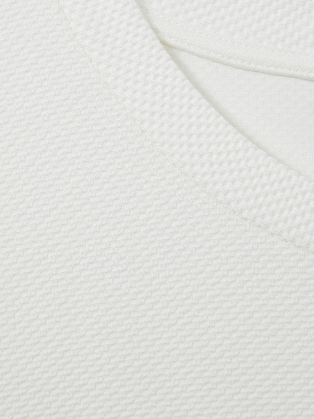 Reiss Textured Crew-Neck T-Shirt in Off White