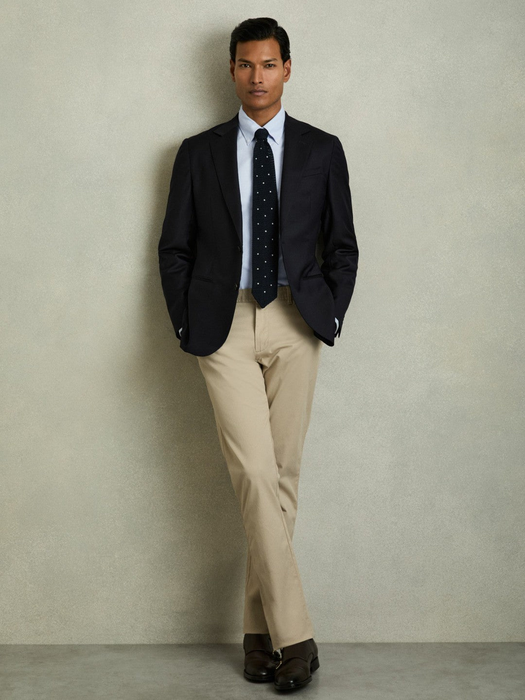 Reiss Slim-Fit Button-Down Collar Cotton Oxford Shirt in Soft Blue