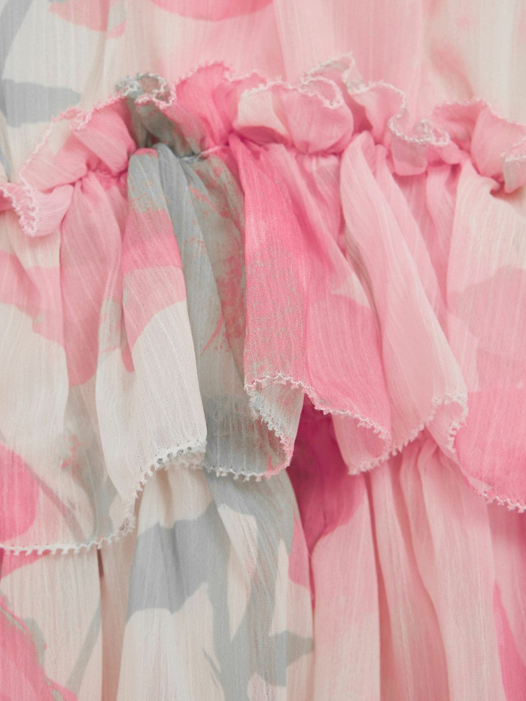 Reiss 4-9 yrs Printed Tiered Dress in Pink Print