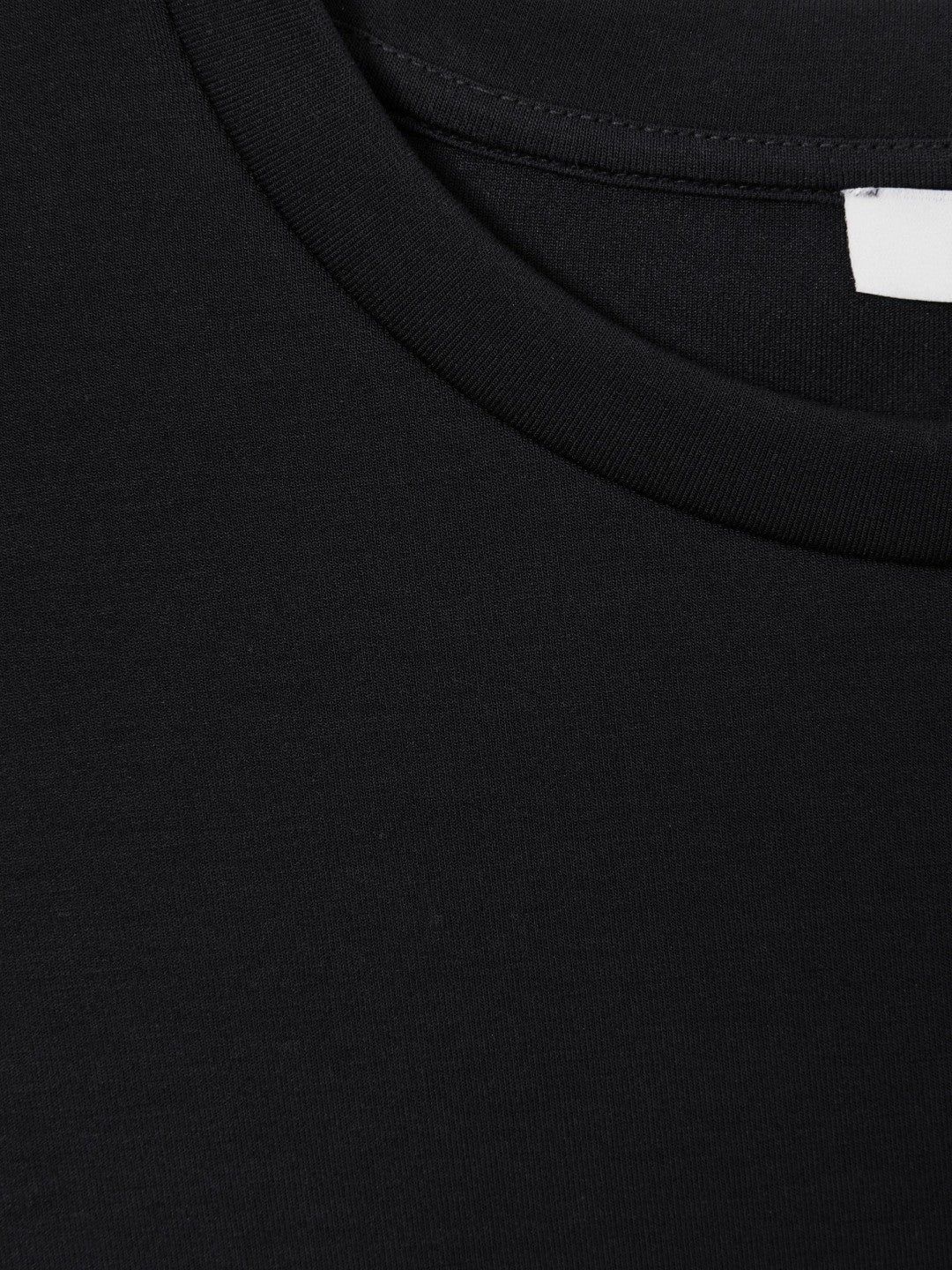 Reiss Interlock Jersey Crew Neck T-Shirt in Navy Blue