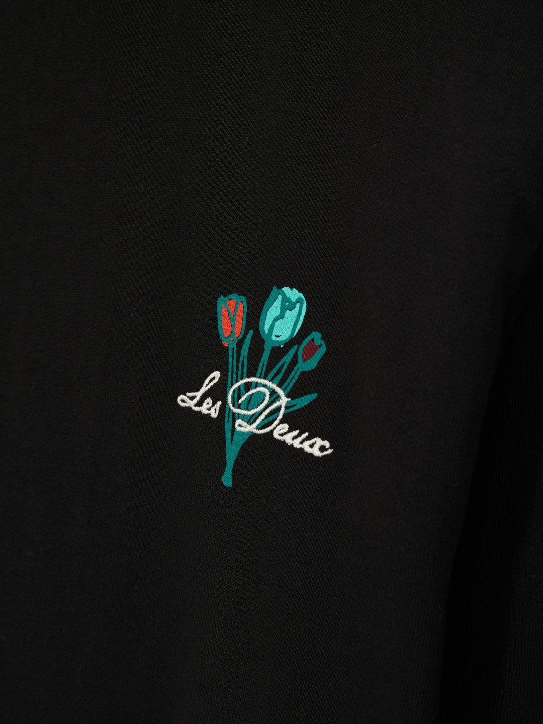 Reiss Les Deux Cotton Café Sweatshirt in Black Print