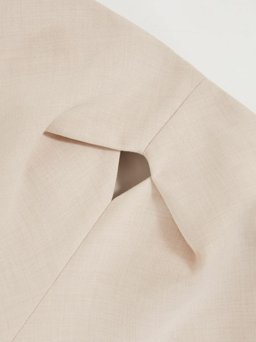 Reiss Double Strap Cut Out Midi Dress in Stone Neutral