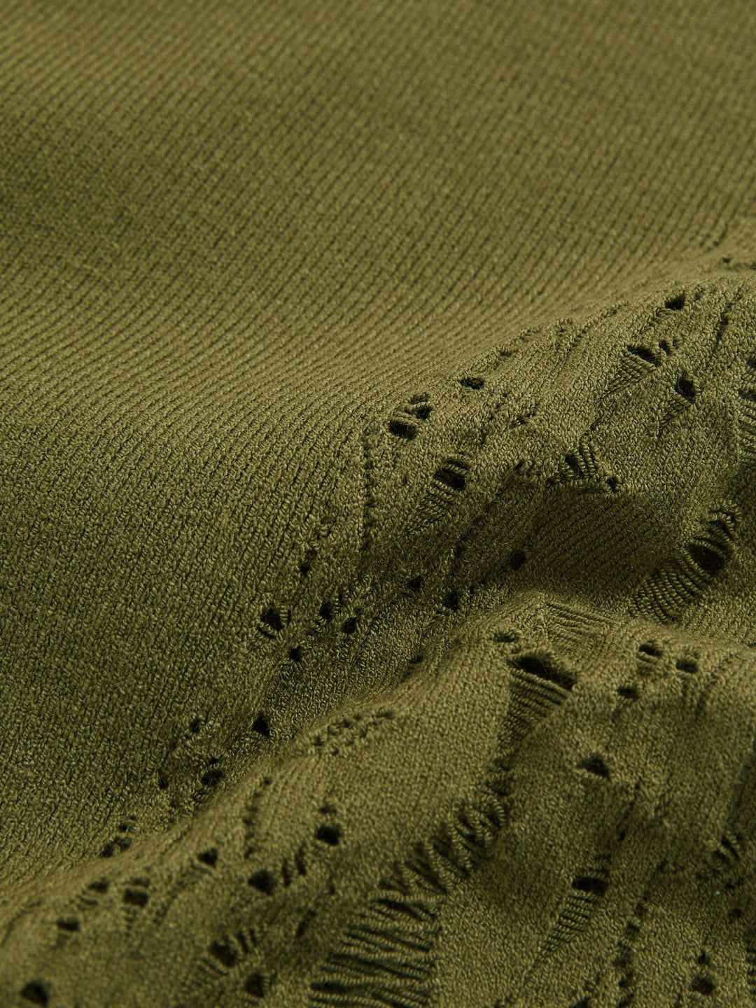 Reiss Lace-Knit Detail One-Shoulder Bodysuit in Green