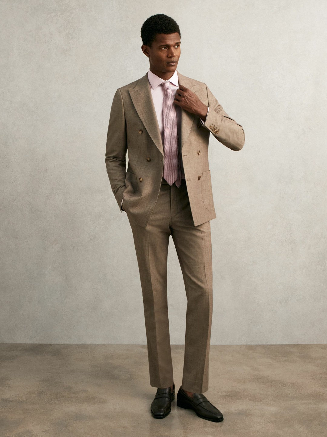 Reiss Regular Fit Slim-Fit Cotton-Sateen Shirt in Pink