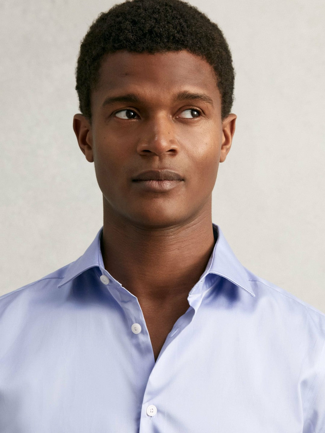 Reiss Regular Fit Slim-Fit Cotton-Sateen Shirt in Mid Blue