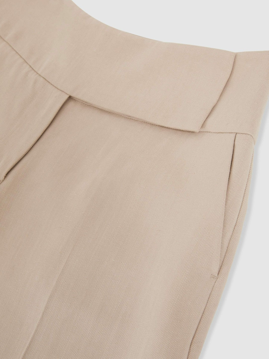 Reiss Lyocell-Linen Wide-Leg Trousers in Neutral