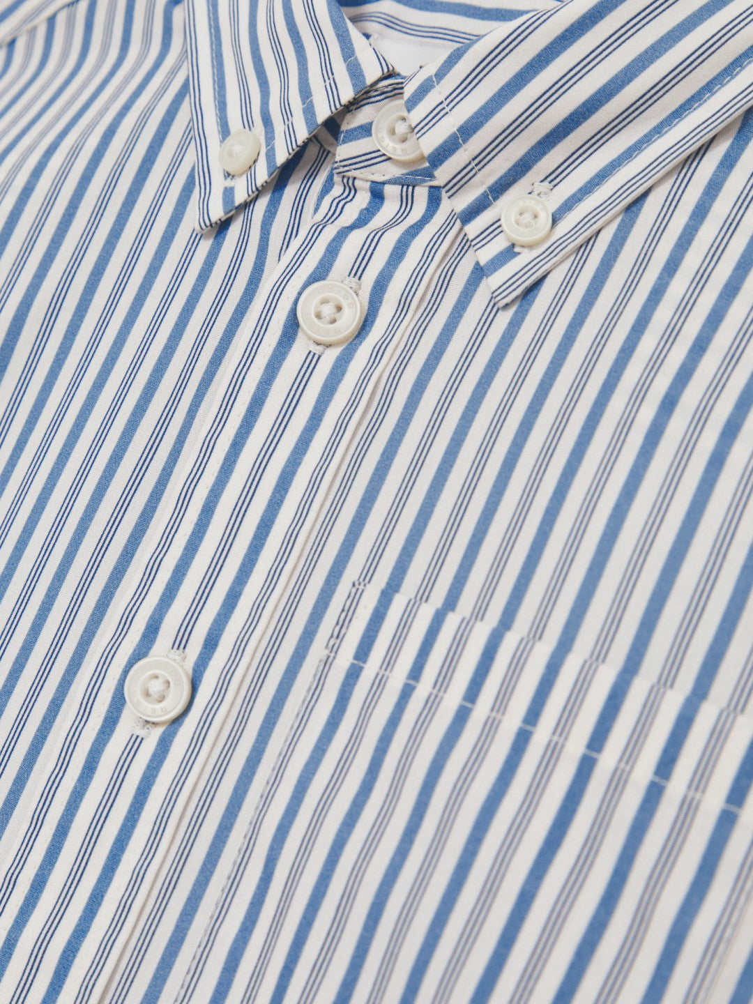 Reiss 3-9 yrs Cotton-Poplin Striped Oversize Shirt in Blue/White