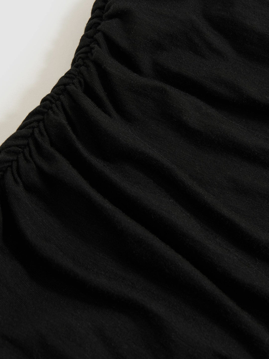 Reiss Stretch Lyocell Draped Top in Black