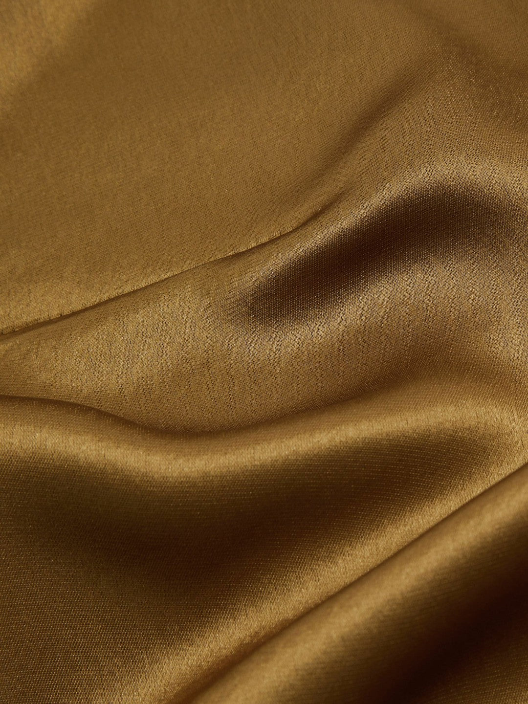 Reiss Acler Draped Satin Mini Dress in Gold Moss