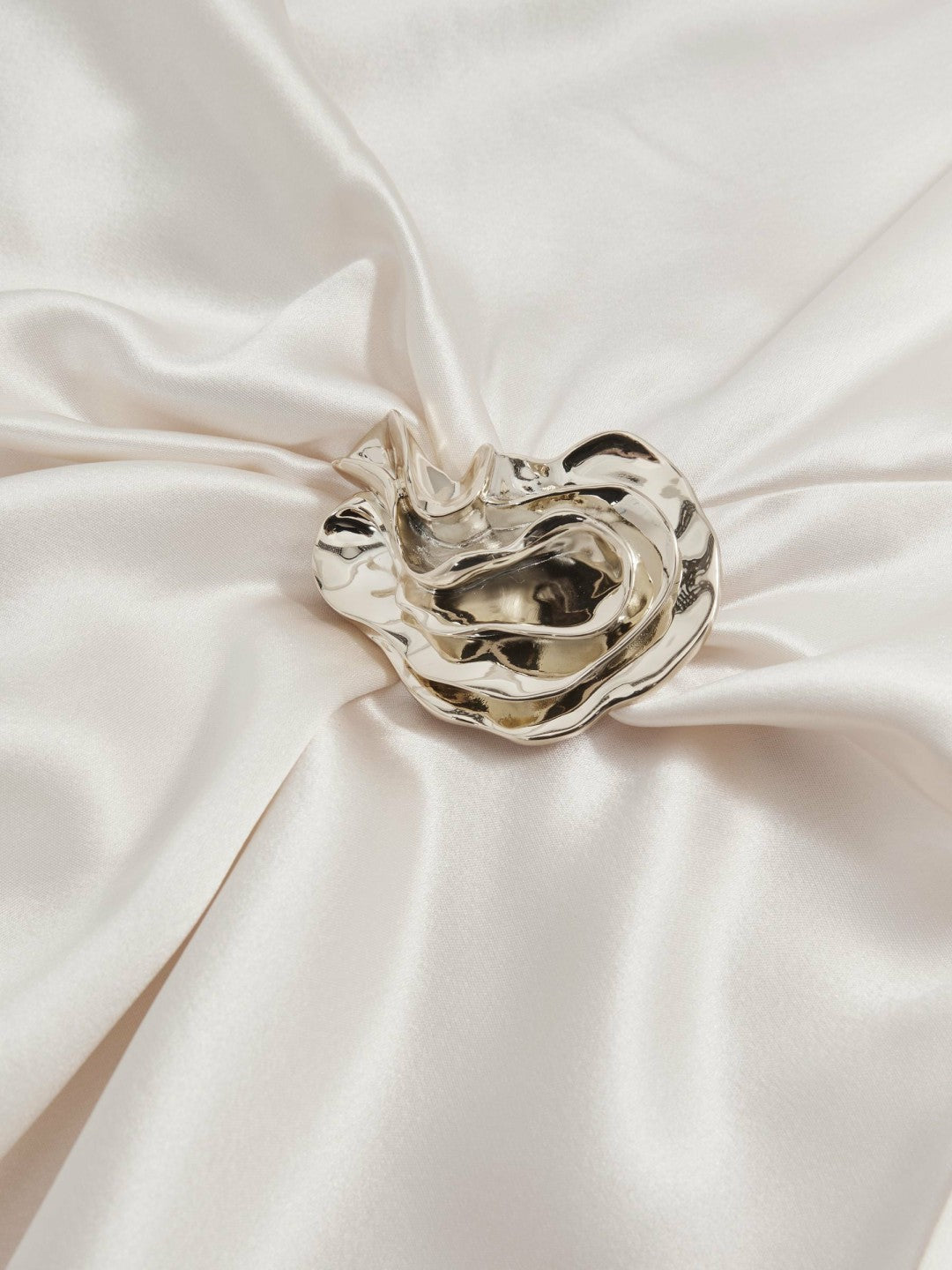 Reiss Acler Satin Draped Maxi Dress in Ivory