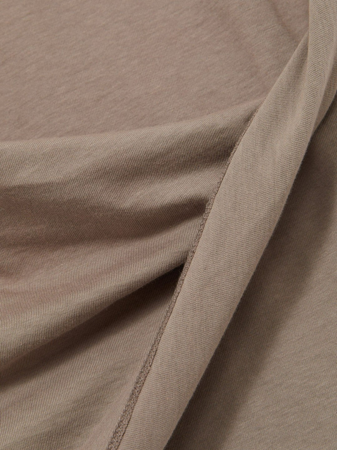 Reiss Cotton Drape T-Shirt in Taupe Neutral