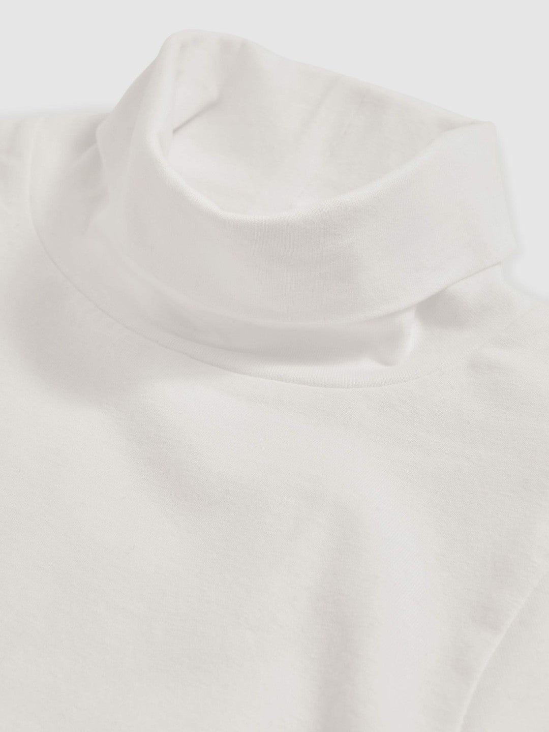 Reiss 3-9 yrs Cotton-Jersey Roll-Neck Top with Stretch in Ivory