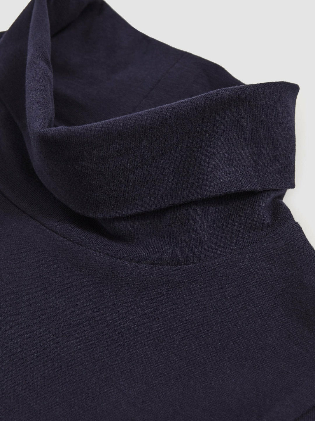 Reiss 3-9 yrs Cotton-Jersey Roll-Neck Top with Stretch in Navy