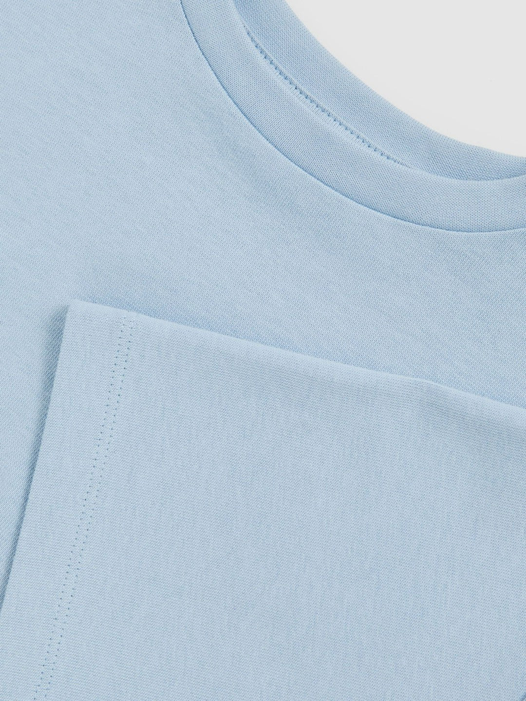 Reiss 9-13 yrs Cotton Oversized Cropped T-Shirt in Blue