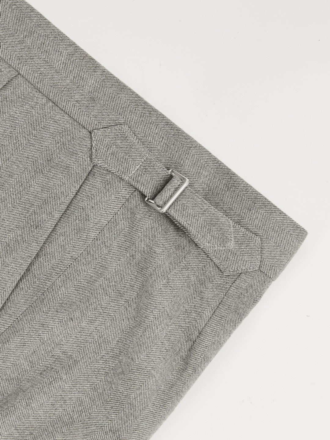 Reiss Regular Fit Herringbone Trousers With Cotton in Grey