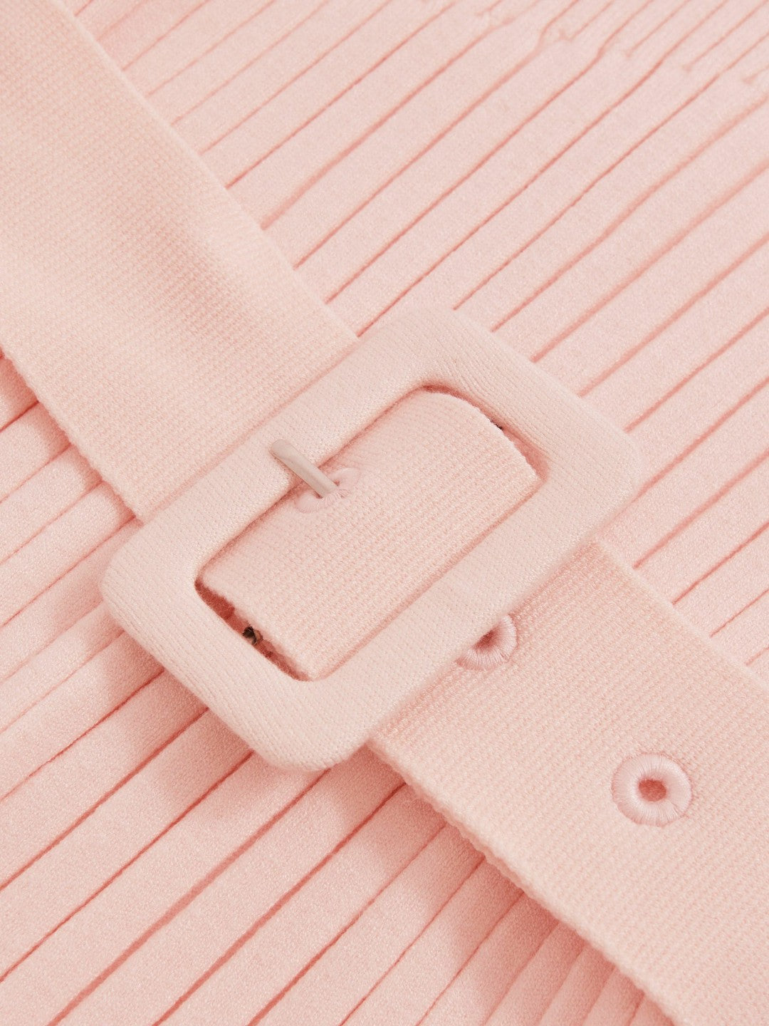 Reiss 3-9 yrs Rib-Knit Roll-Neck Belted Dress in Pink