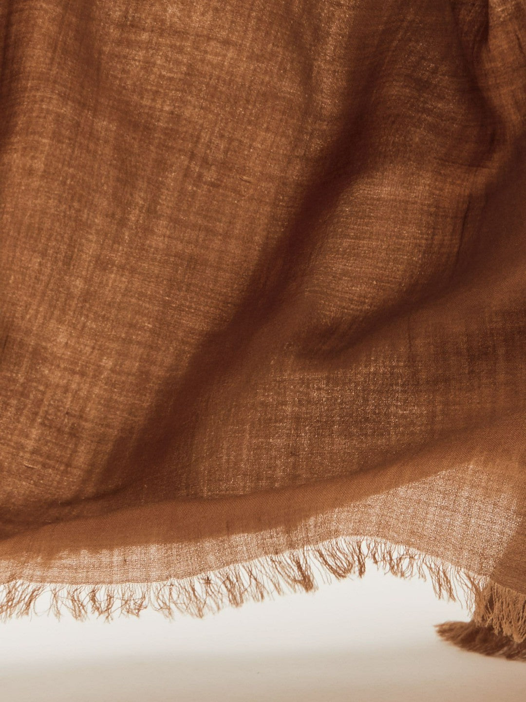 Reiss Wool-Cashmere Lightweight Scarf in Camel