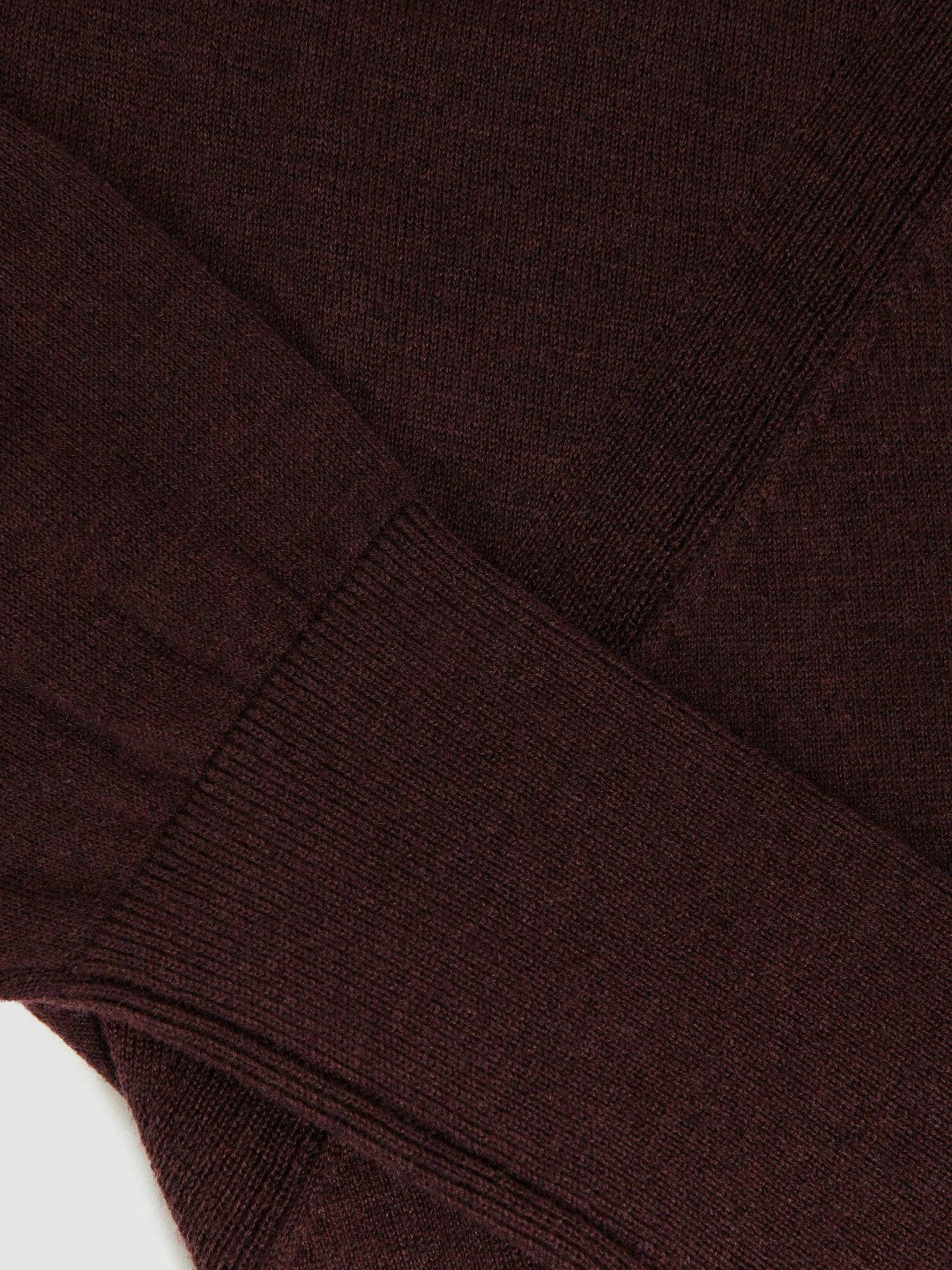 Reiss Wool Scarf-Tie Draped Jumper in Burgundy