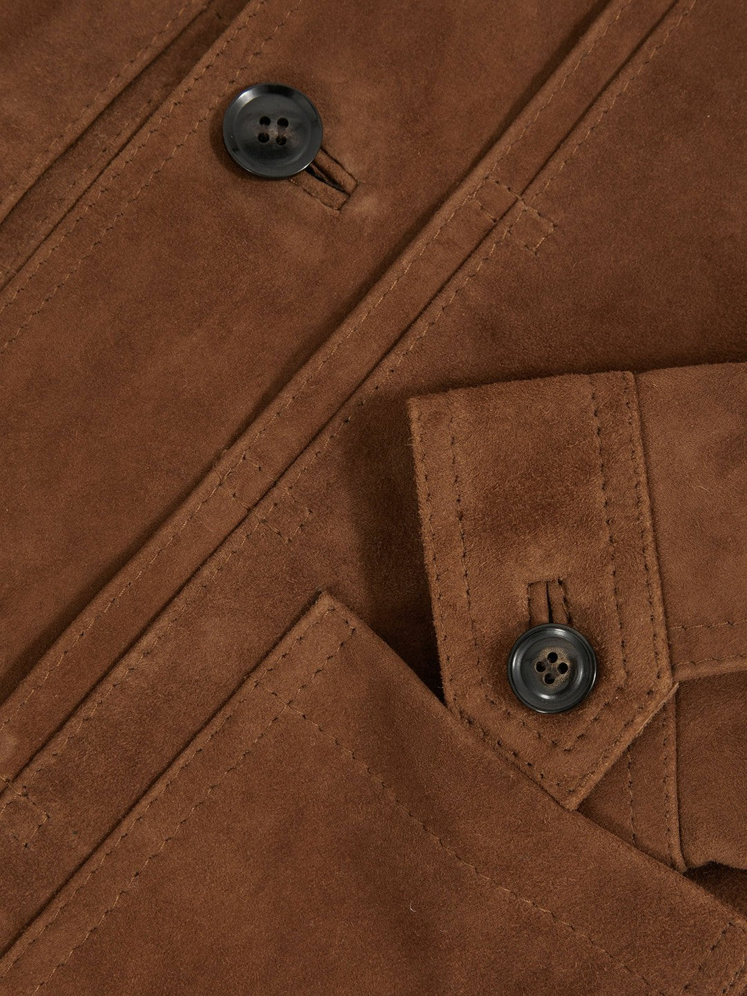 Reiss 13-14 yrs Suede Worker Jacket in Tobacco Brown