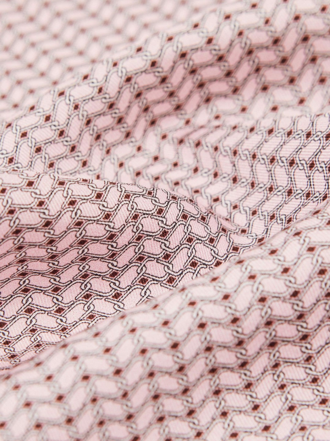 Reiss Geo Chain Detail Pocket Square in Soft Pink