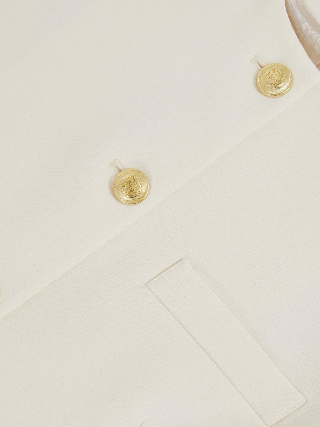 Reiss High-Neck Longline Waistcoat in Cream