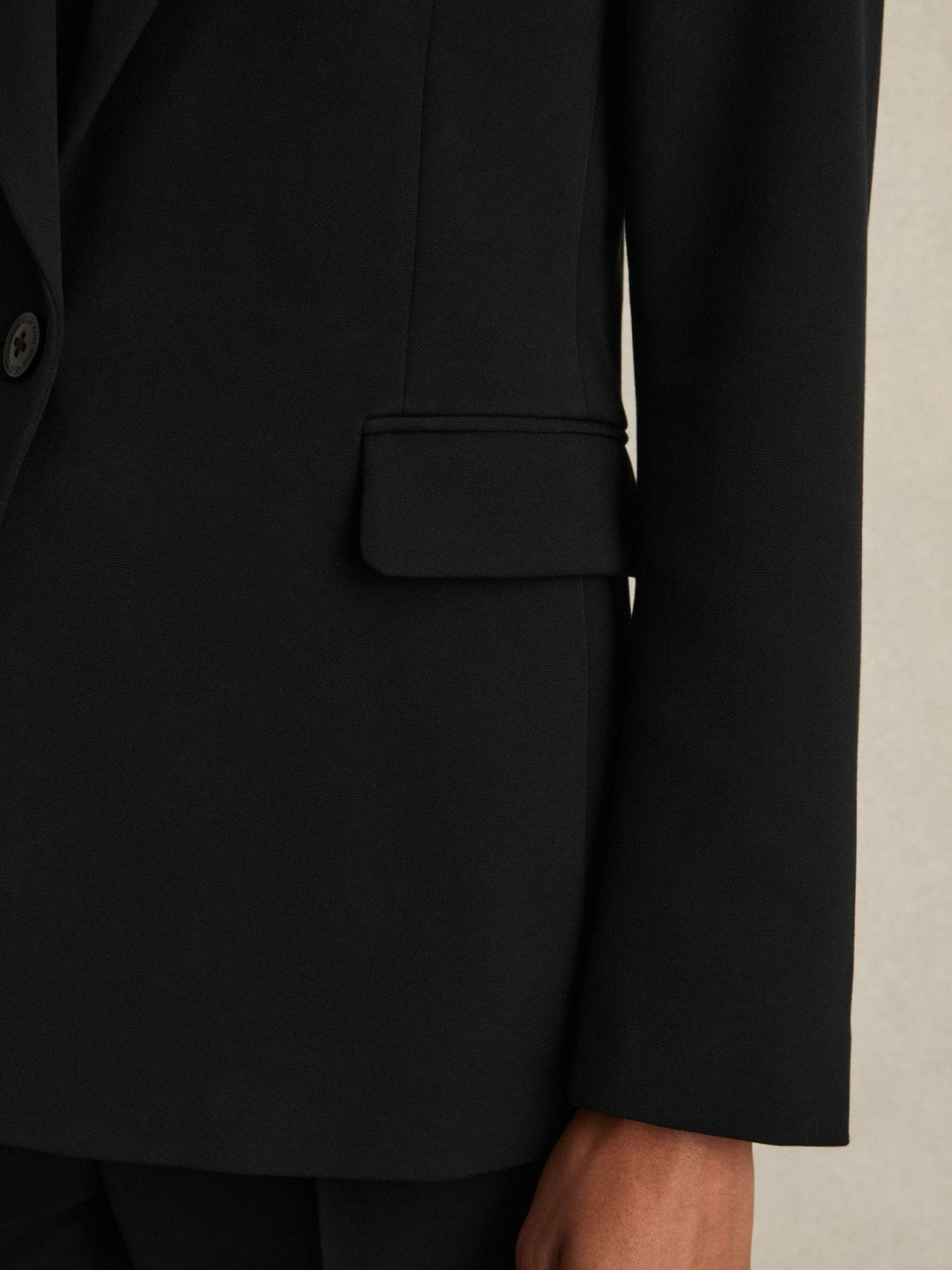 Reiss Tailored Single Breasted Suit Blazer in Black