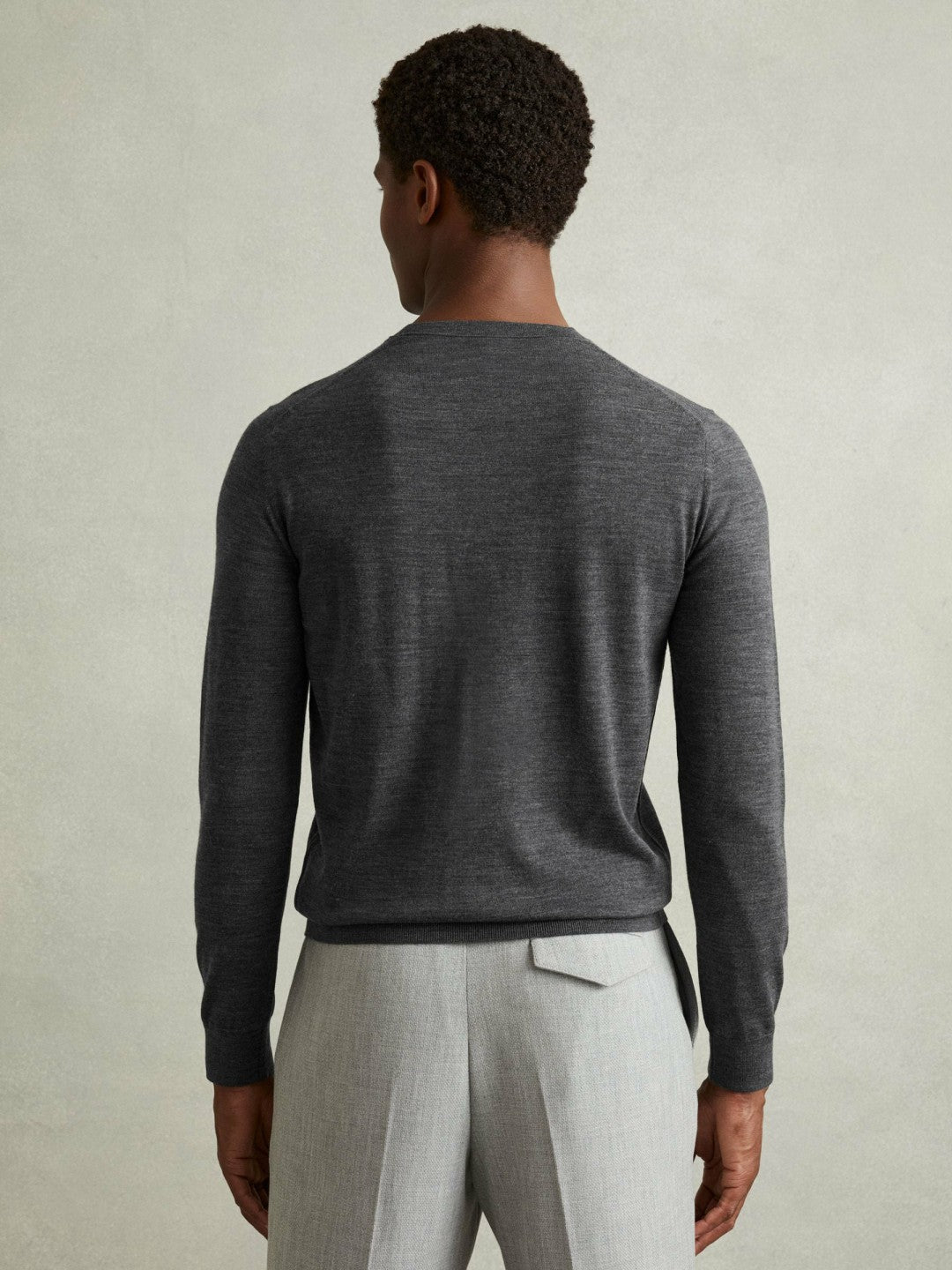 Reiss Pack of Two Merino Wool Jumpers in Derby Grey Marl